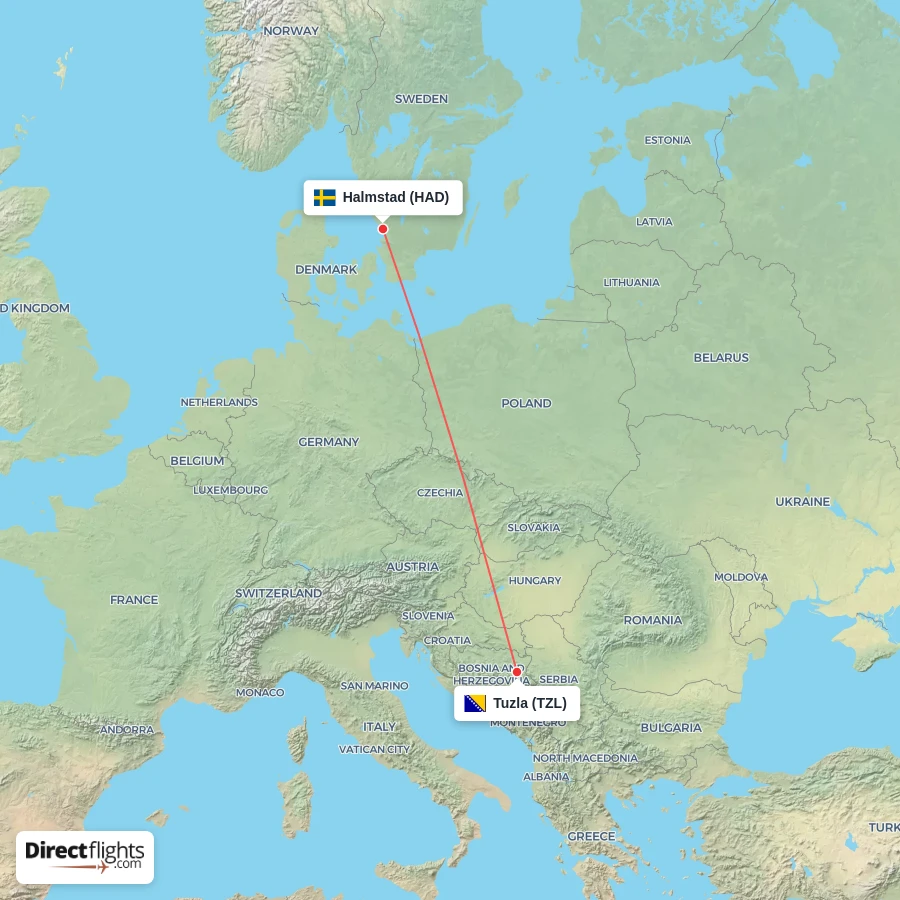 HAD - TZL route map