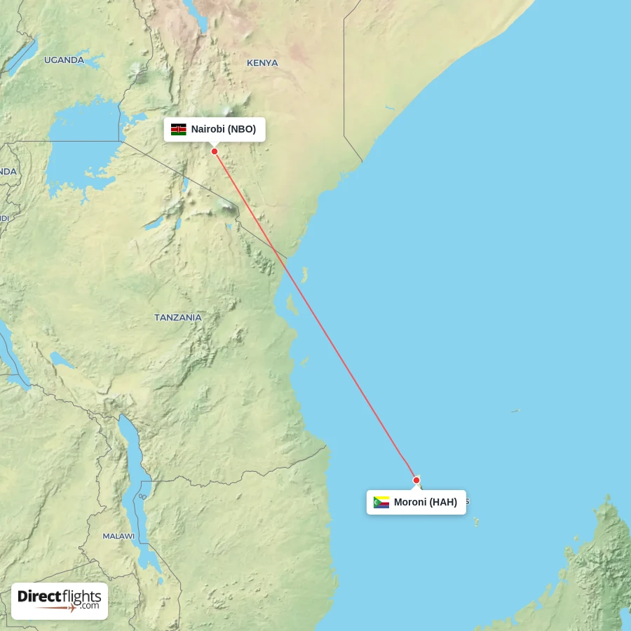 HAH - NBO route map