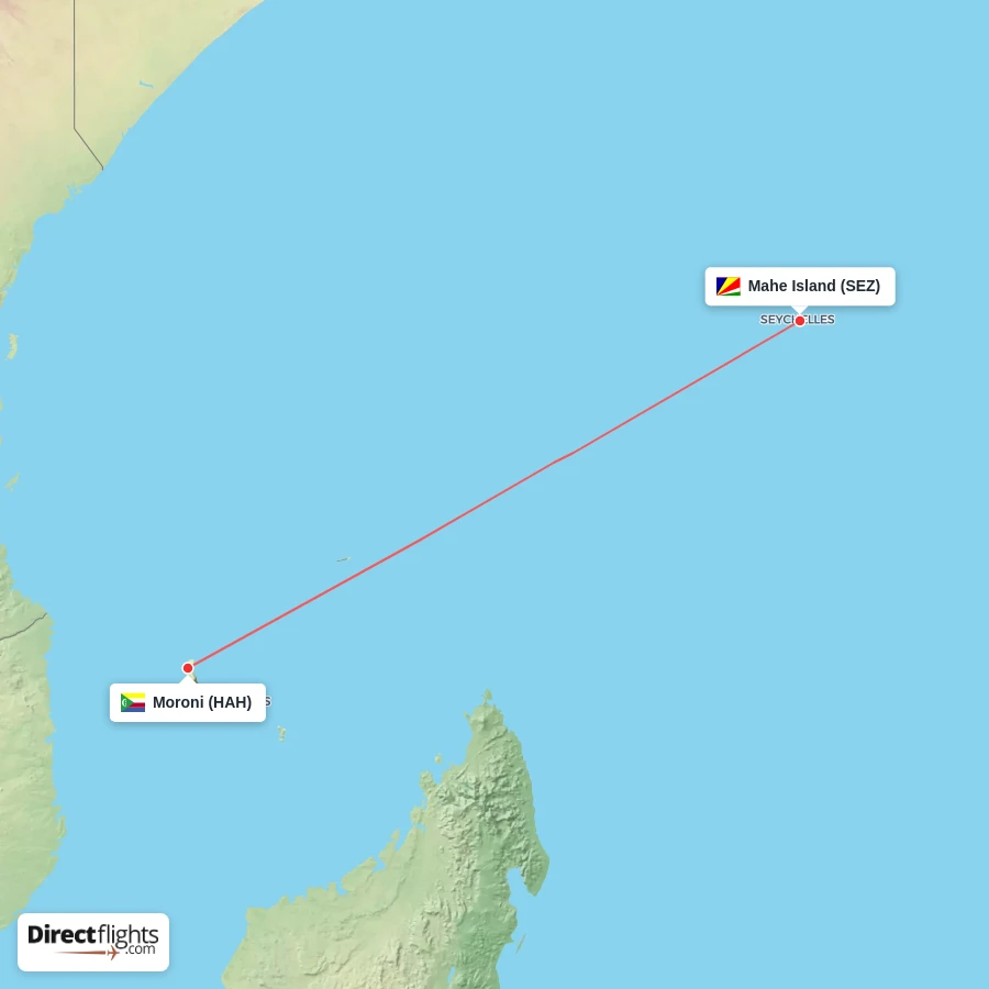 HAH - SEZ route map
