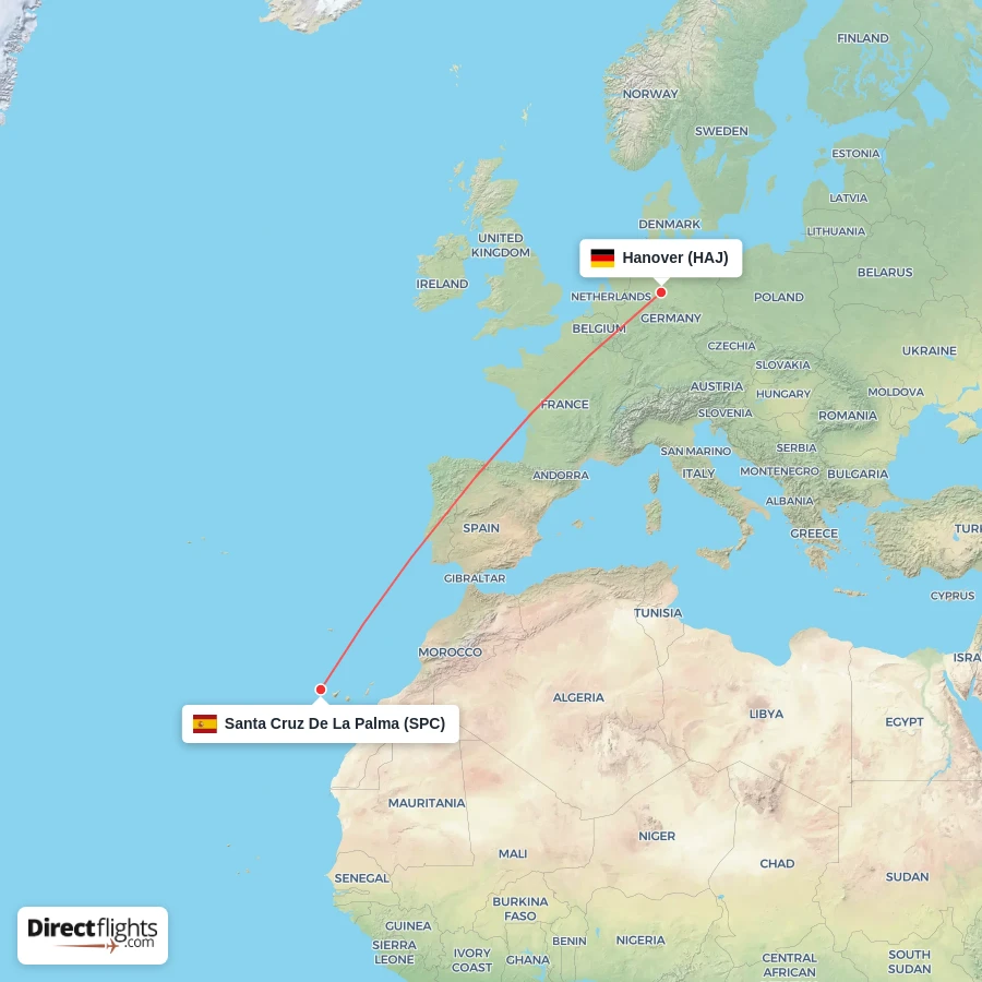 HAJ - SPC route map
