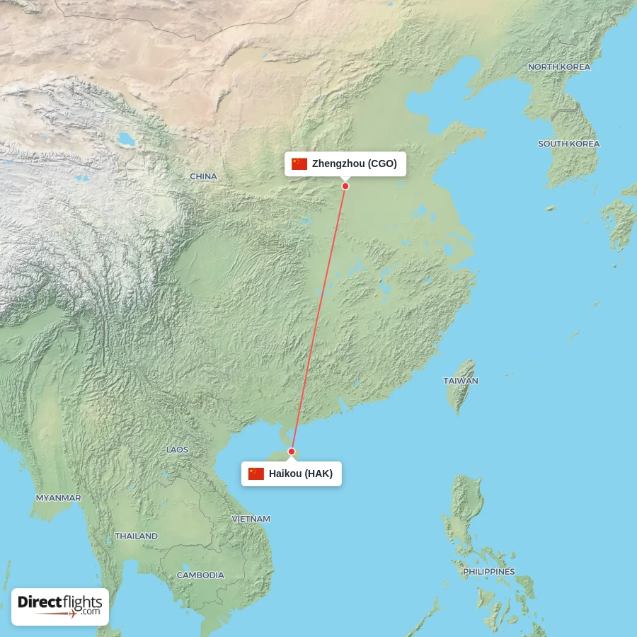 HAK - CGO route map