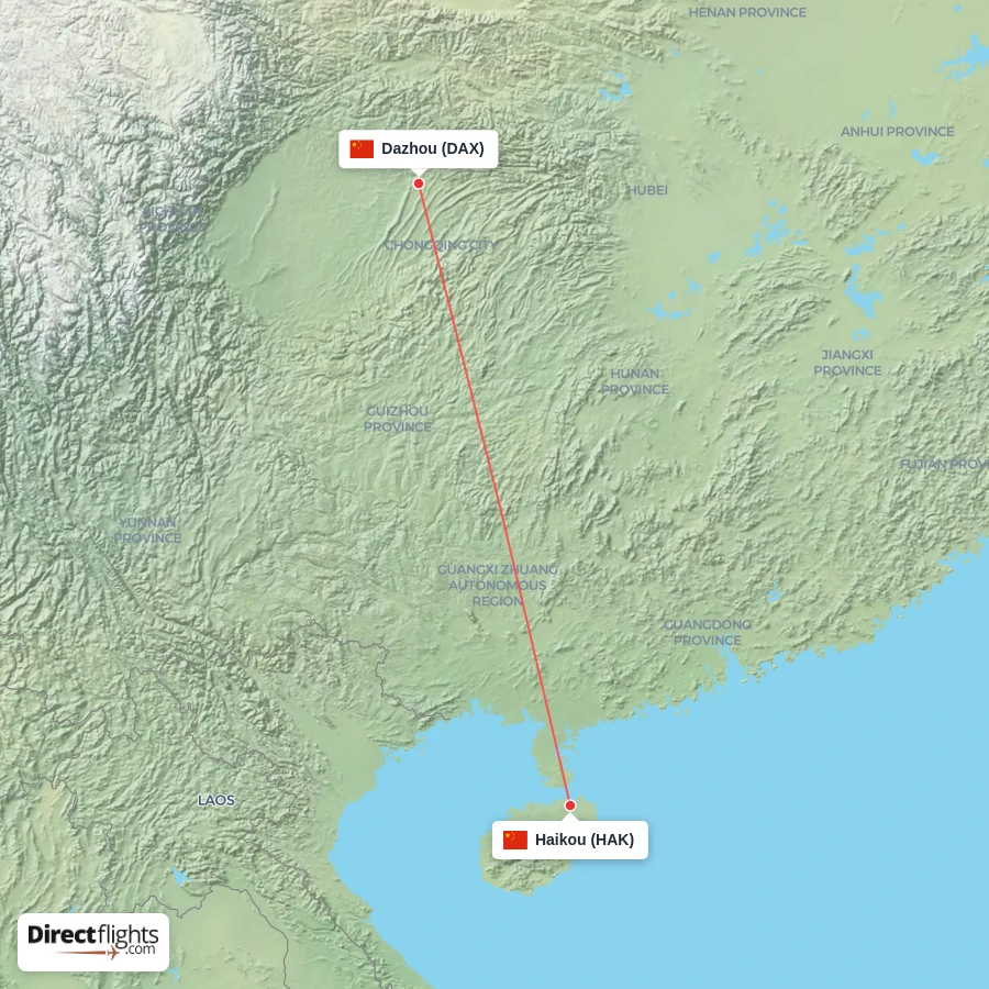HAK - DAX route map
