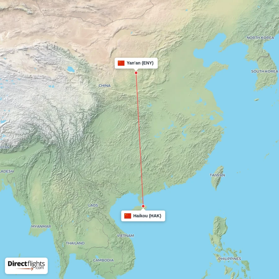 HAK - ENY route map
