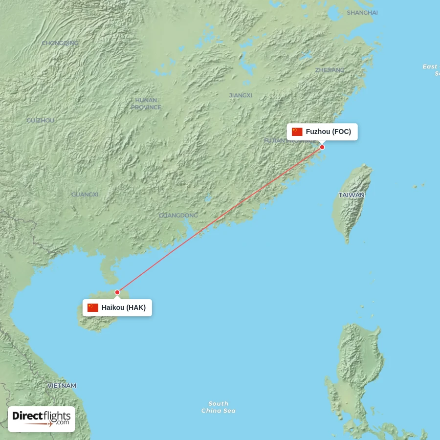 HAK - FOC route map