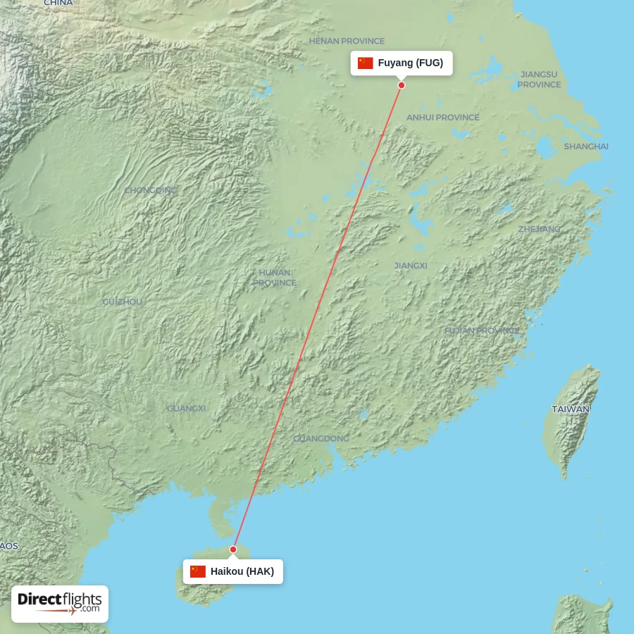 HAK - FUG route map