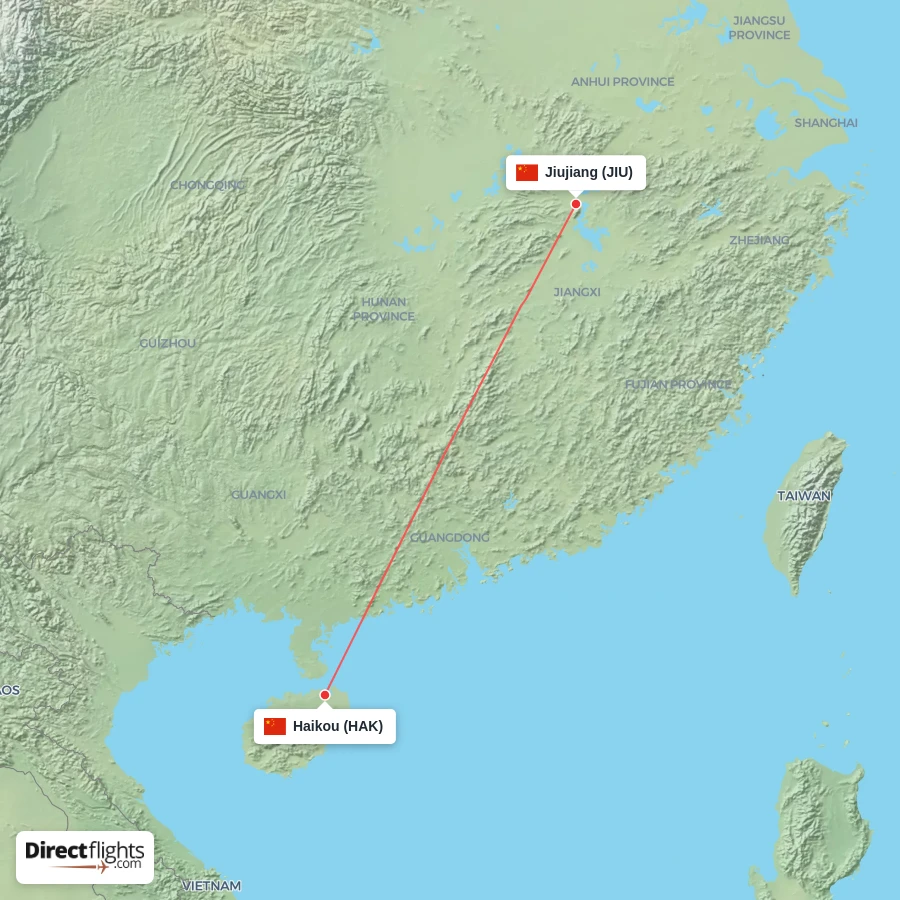 HAK - JIU route map