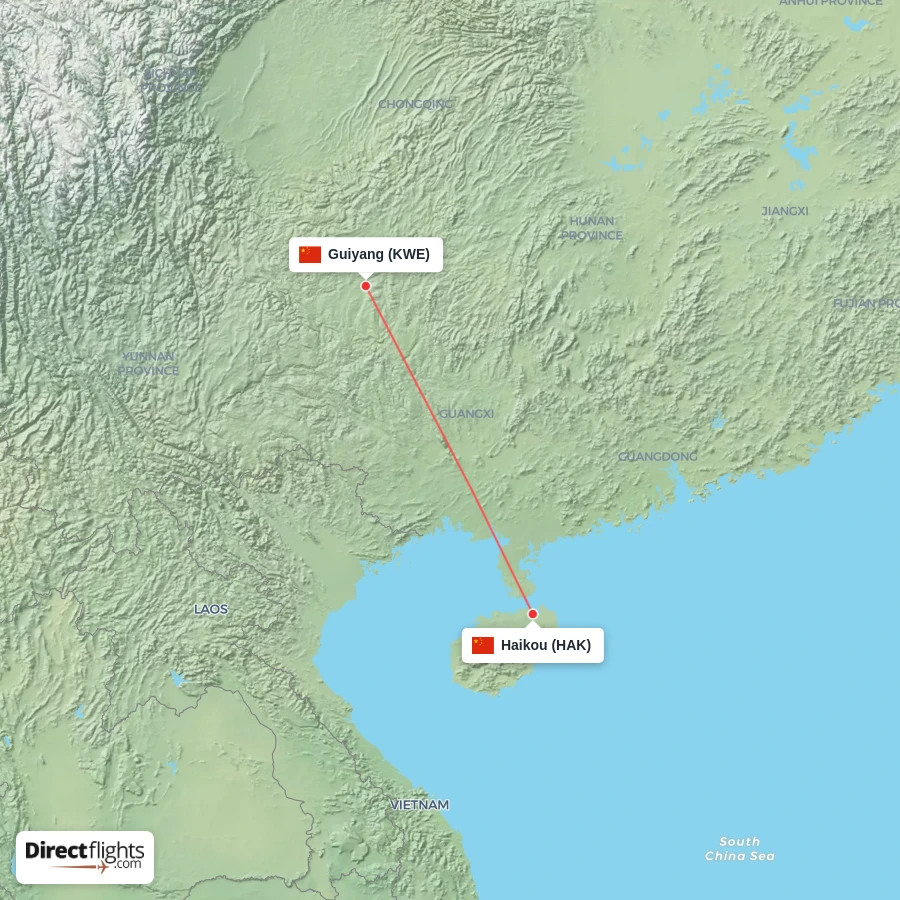 HAK - KWE route map