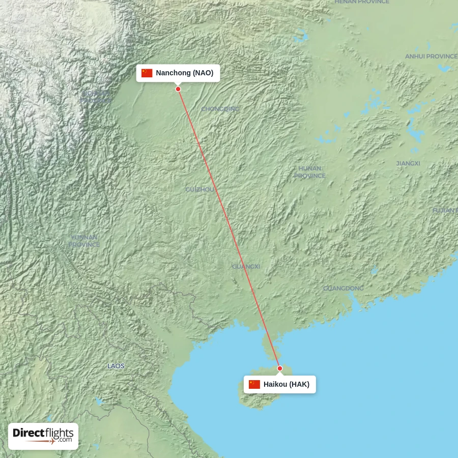 HAK - NAO route map
