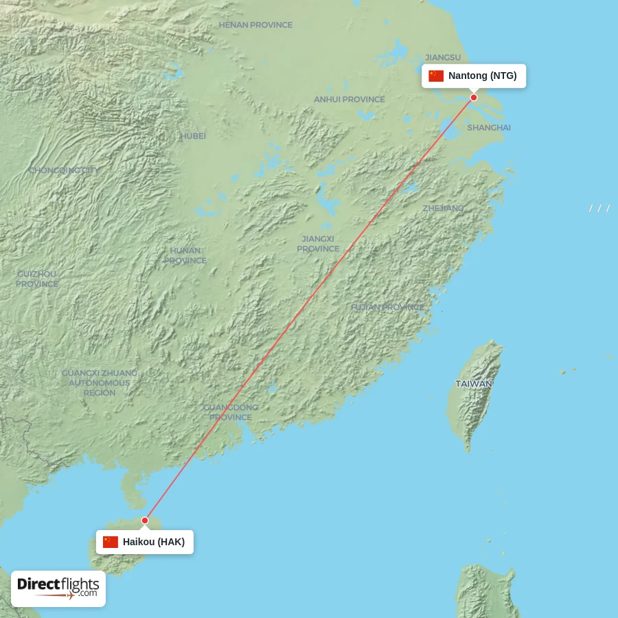 HAK - NTG route map