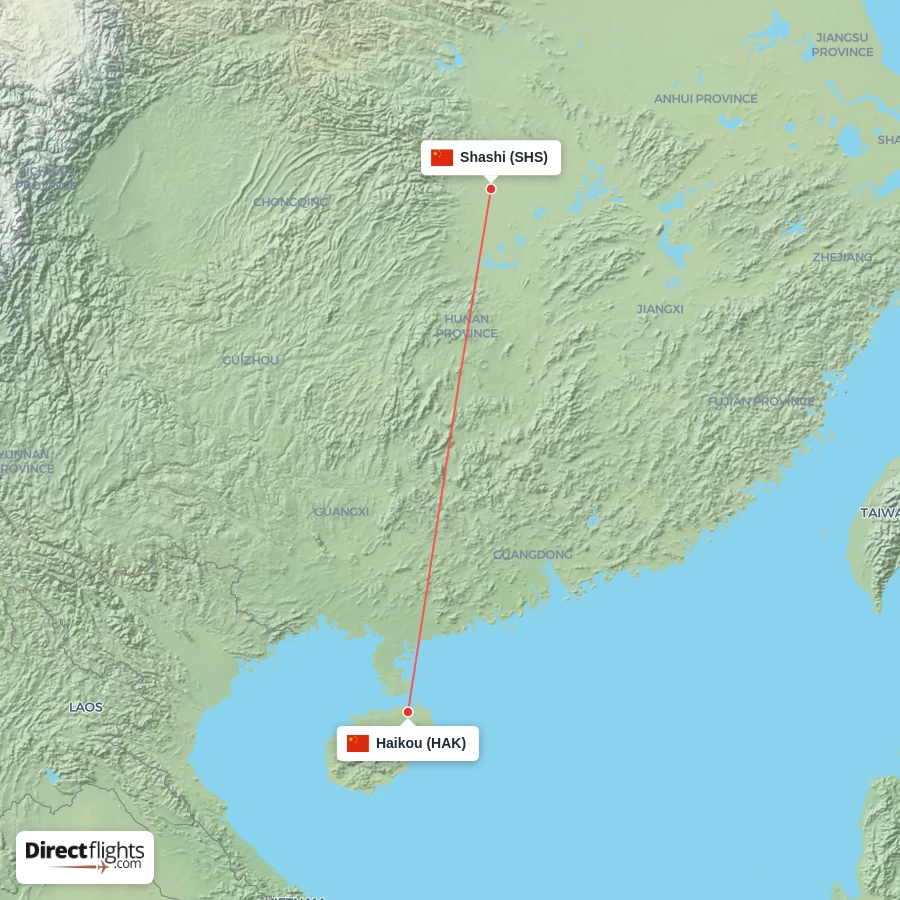 HAK - SHS route map