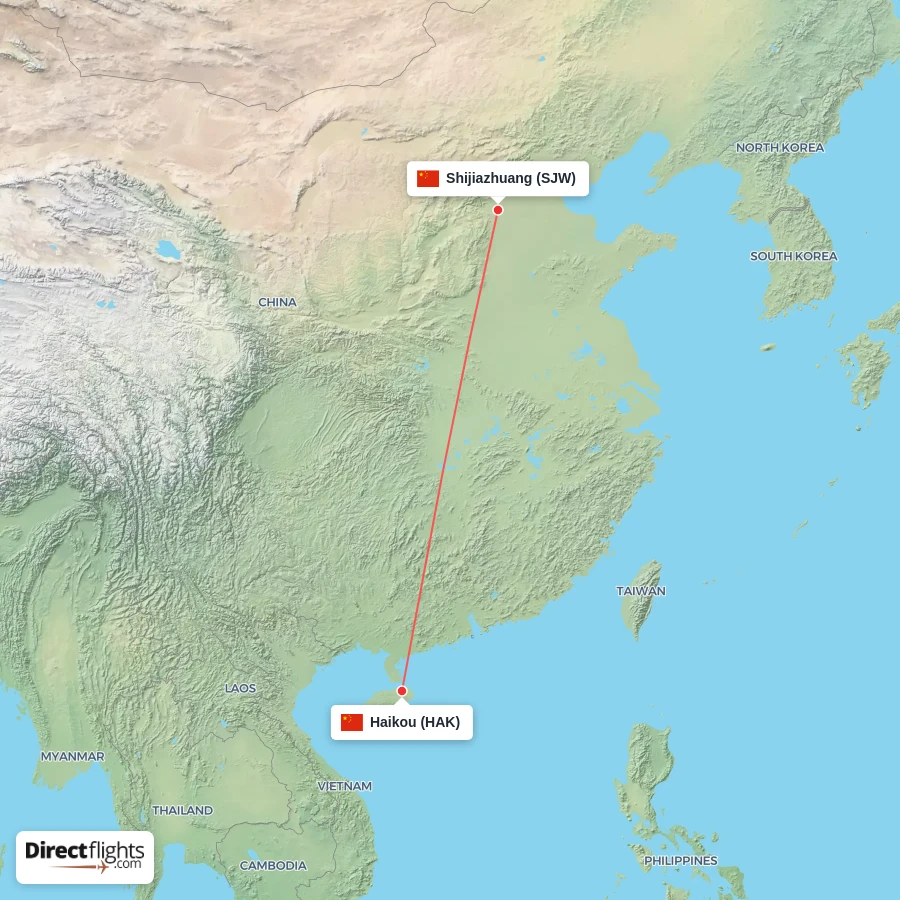 HAK - SJW route map