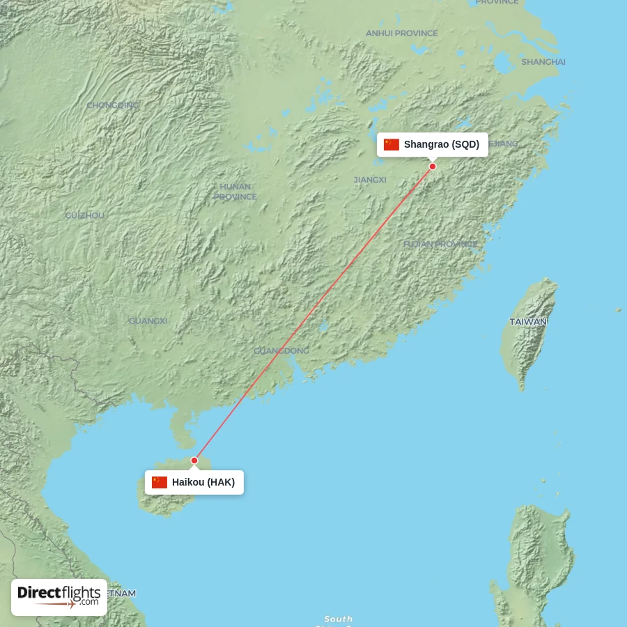 HAK - SQD route map