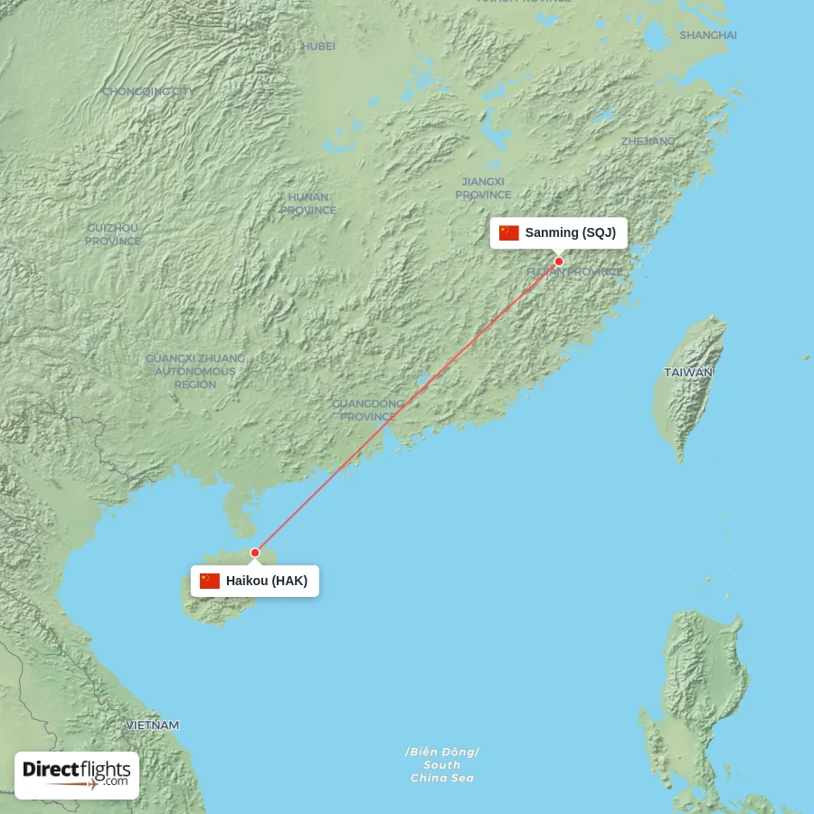 HAK - SQJ route map