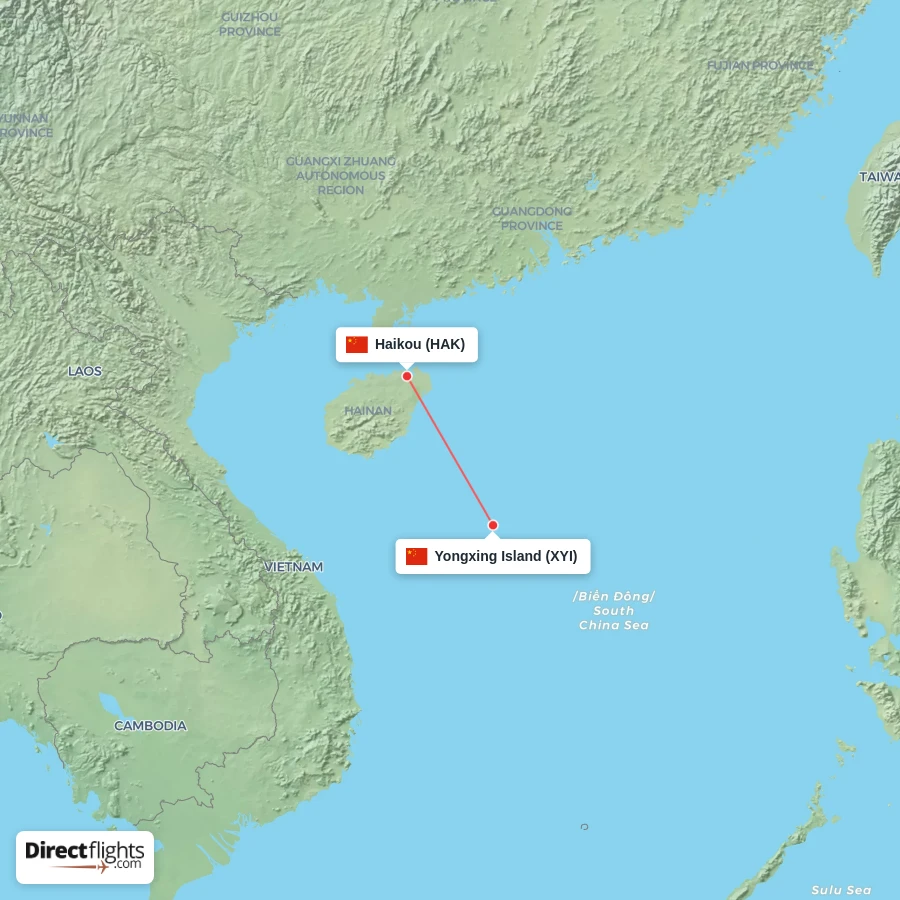 HAK - XYI route map