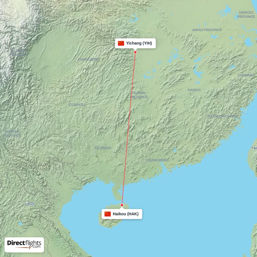 HAK - YIH route map