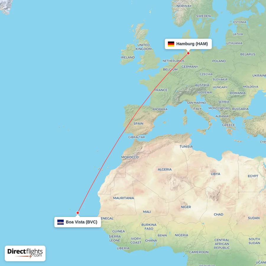 HAM - BVC route map