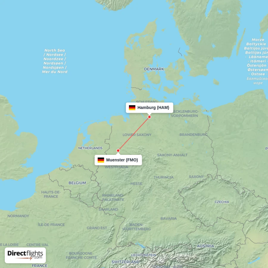 HAM - FMO route map