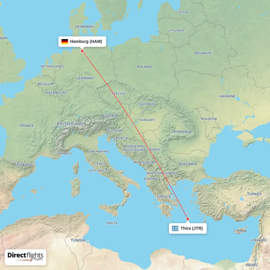 HAM - JTR route map