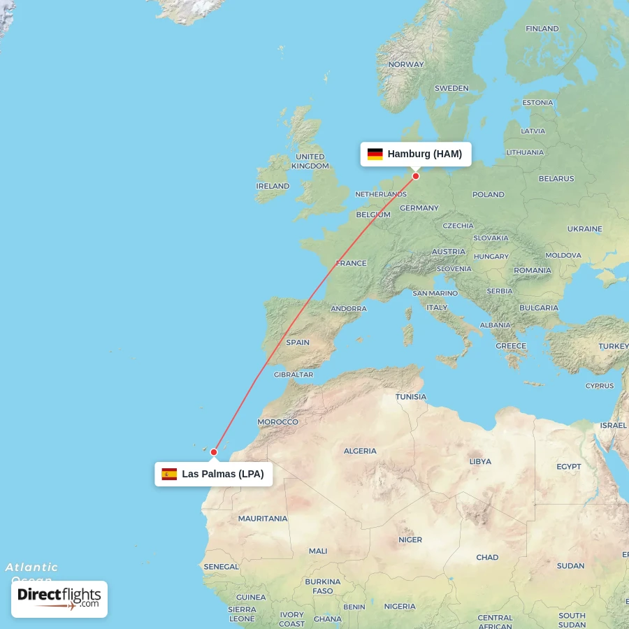 HAM - LPA route map