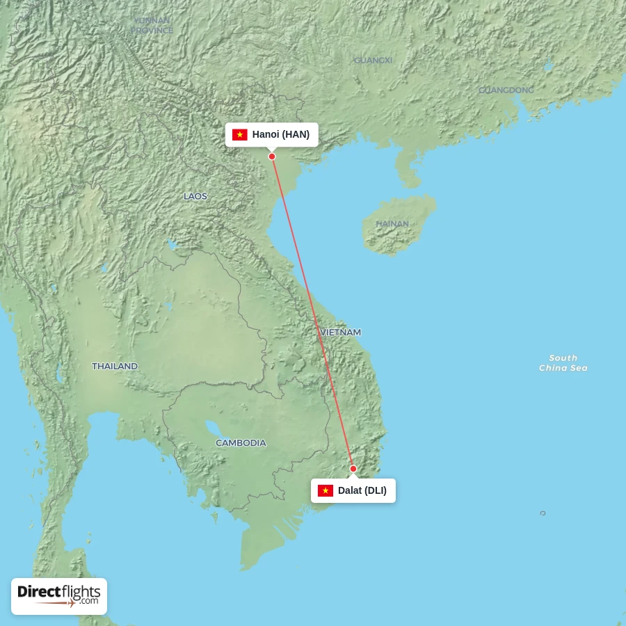 HAN - DLI route map
