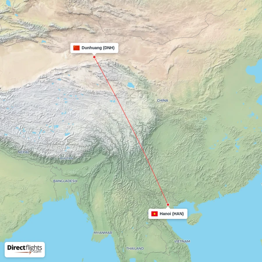 HAN - DNH route map