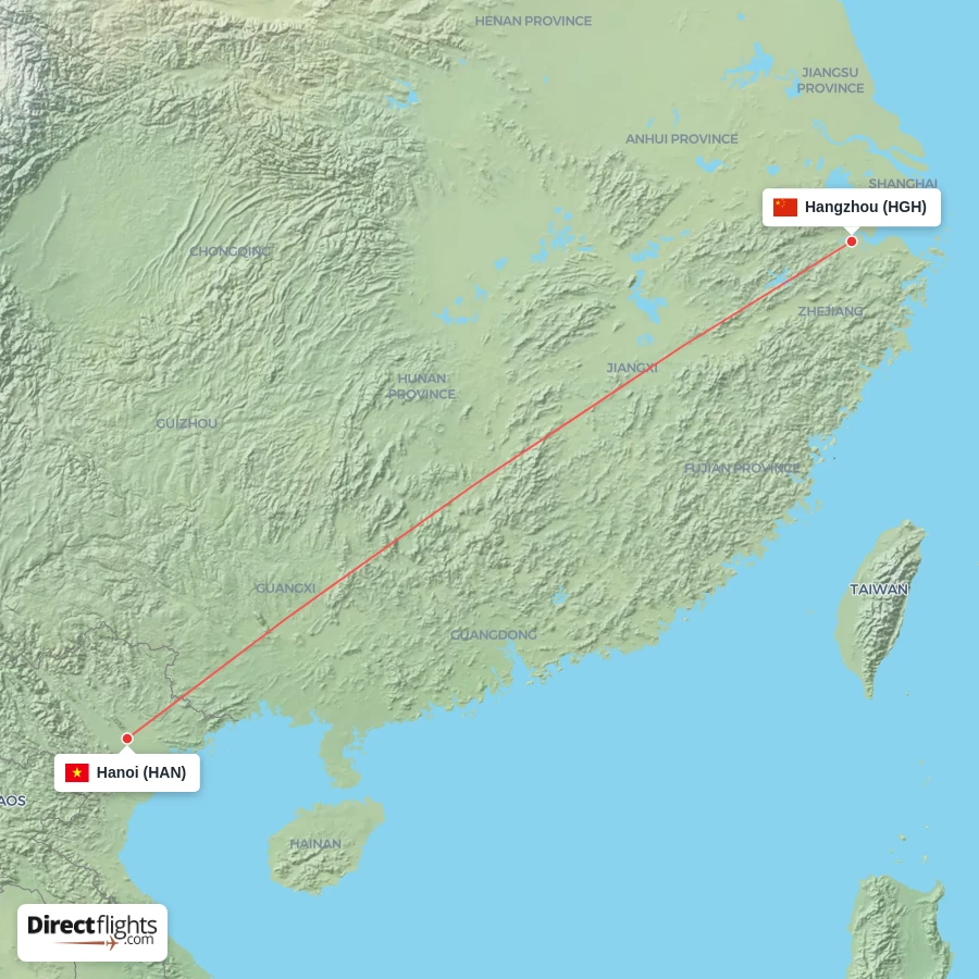 HAN - HGH route map