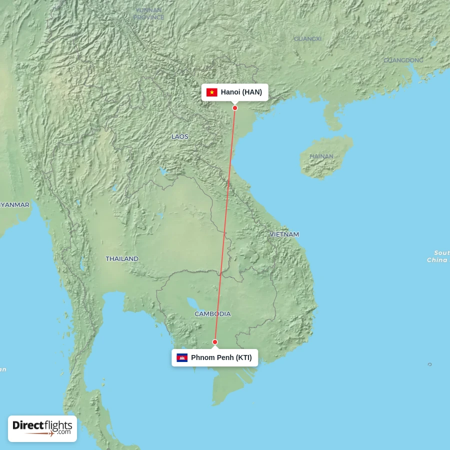 HAN - KTI route map