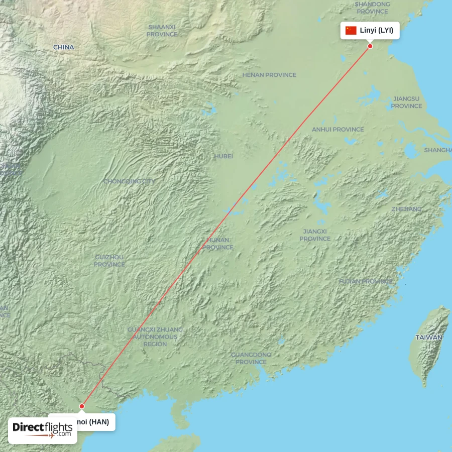 HAN - LYI route map