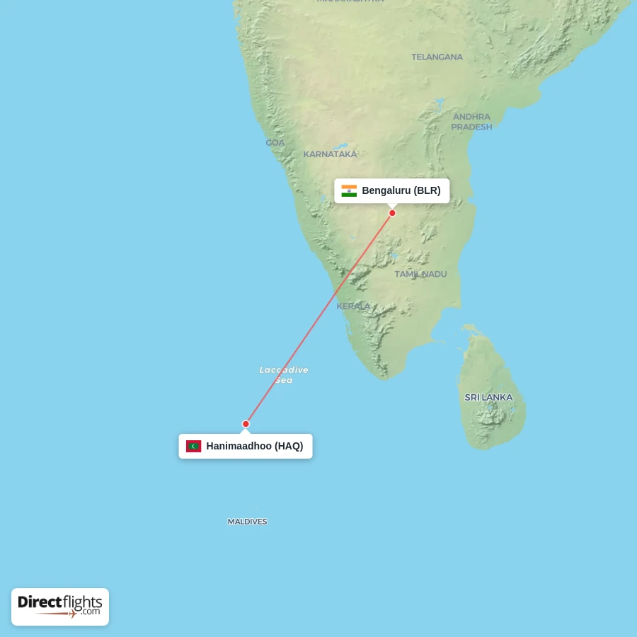 HAQ - BLR route map
