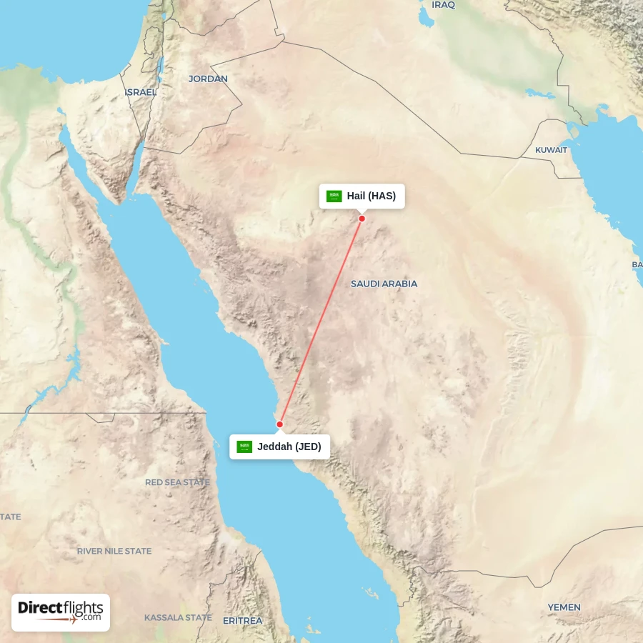 HAS - JED route map