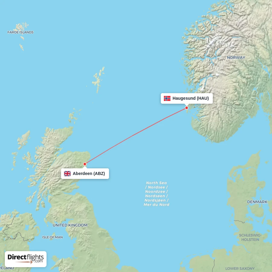 HAU - ABZ route map