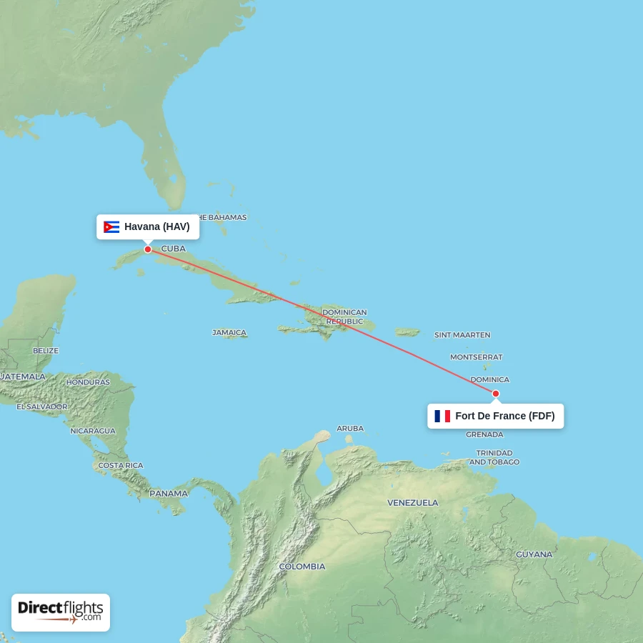 HAV - FDF route map