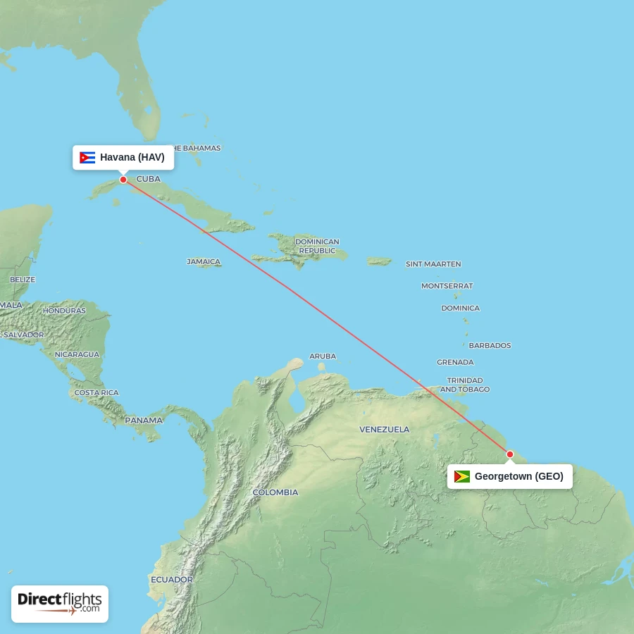 HAV - GEO route map