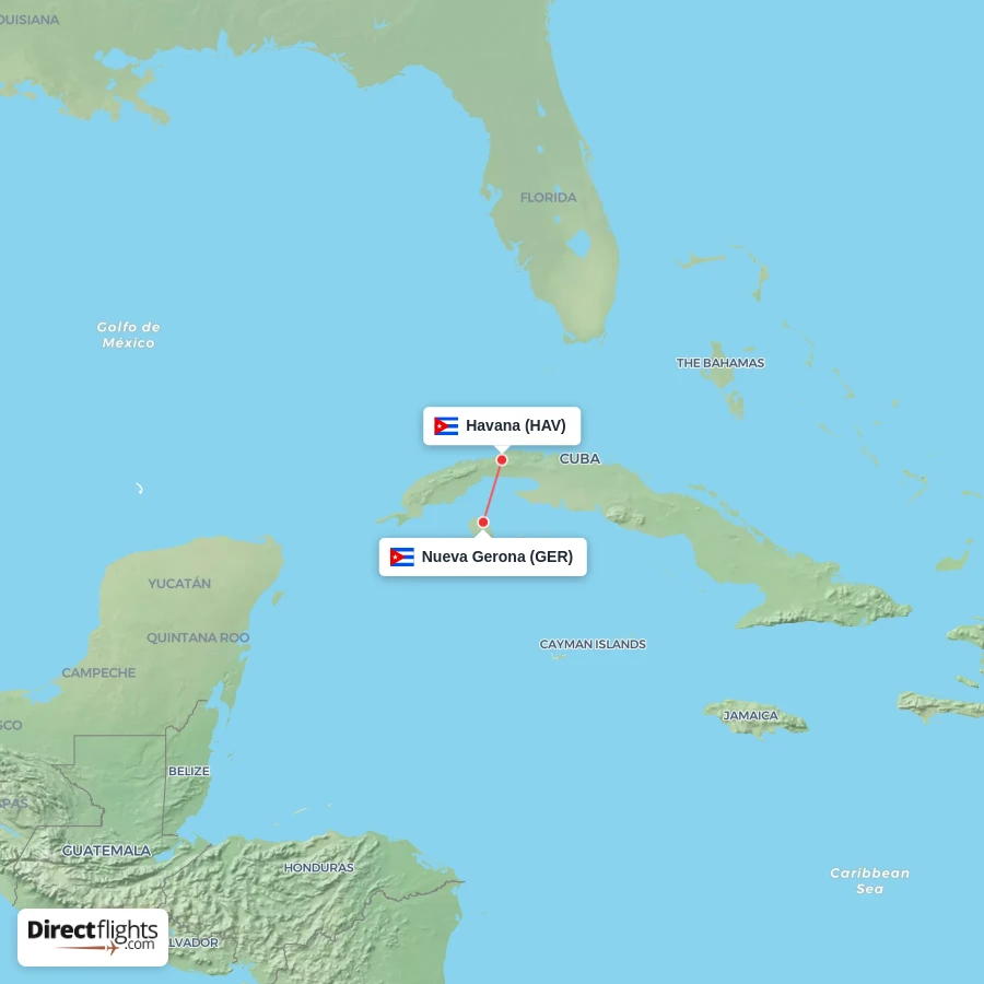 HAV - GER route map