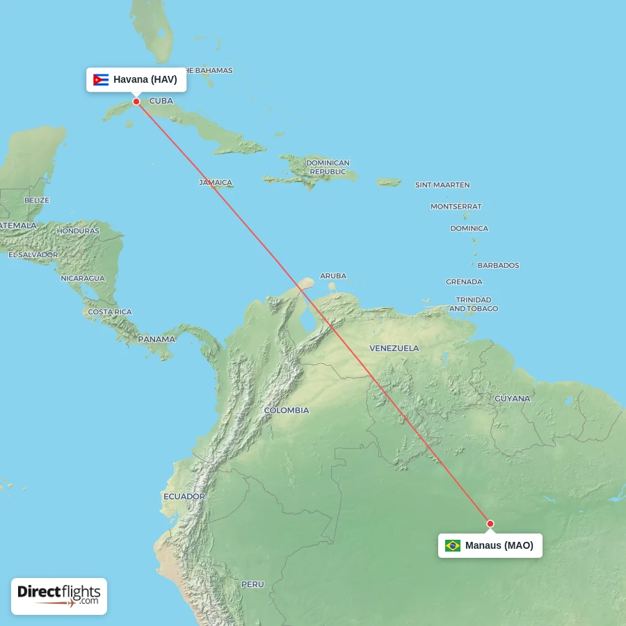 HAV - MAO route map