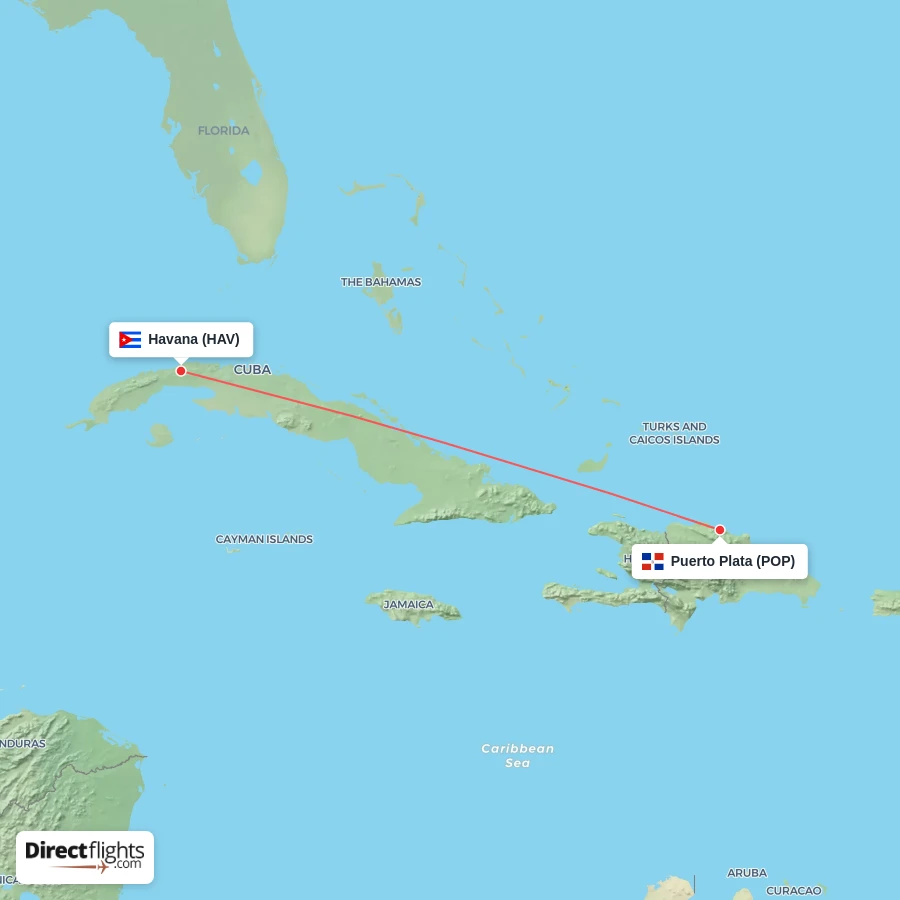HAV - POP route map