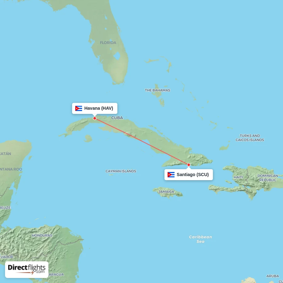 HAV - SCU route map