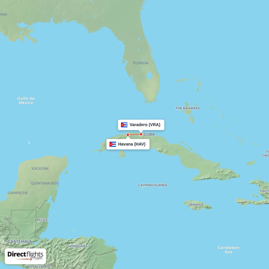HAV - VRA route map