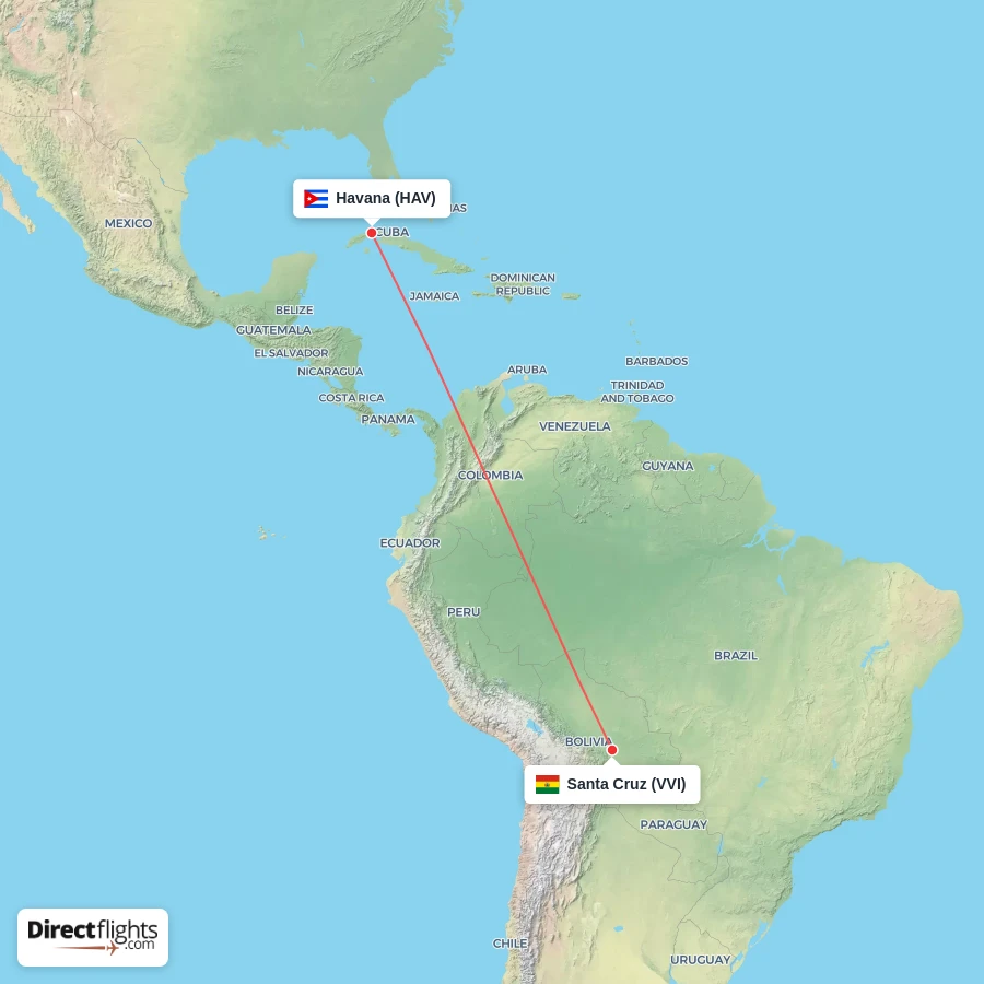 HAV - VVI route map