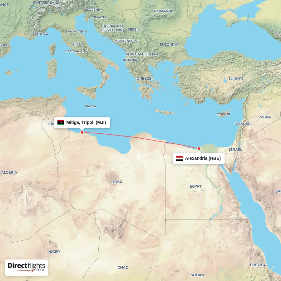 HBE - MJI route map