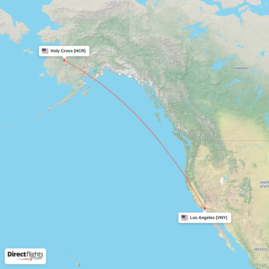 HCR - VNY route map