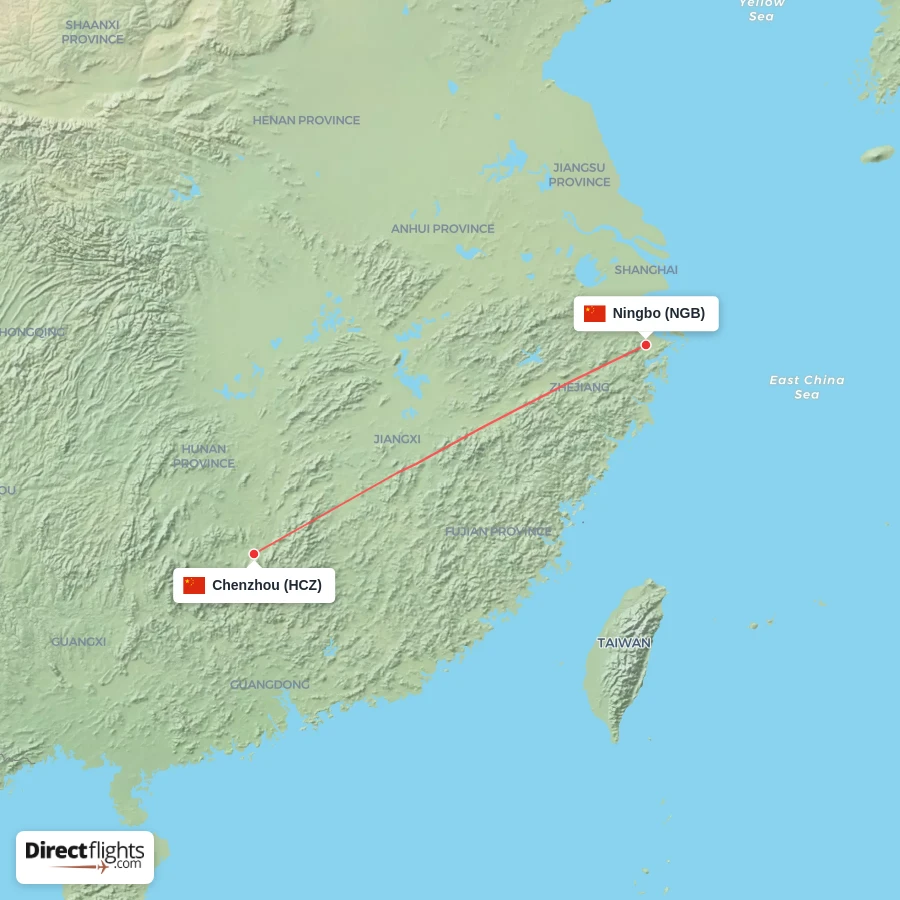 HCZ - NGB route map
