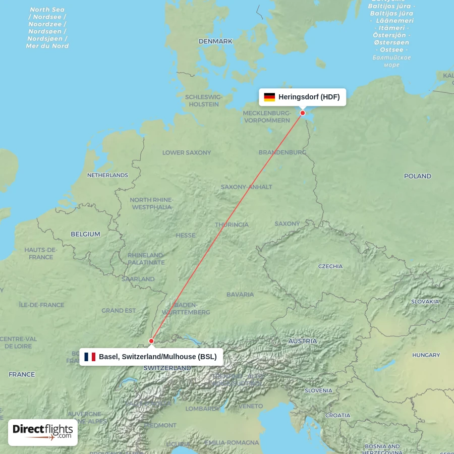 HDF - BSL route map
