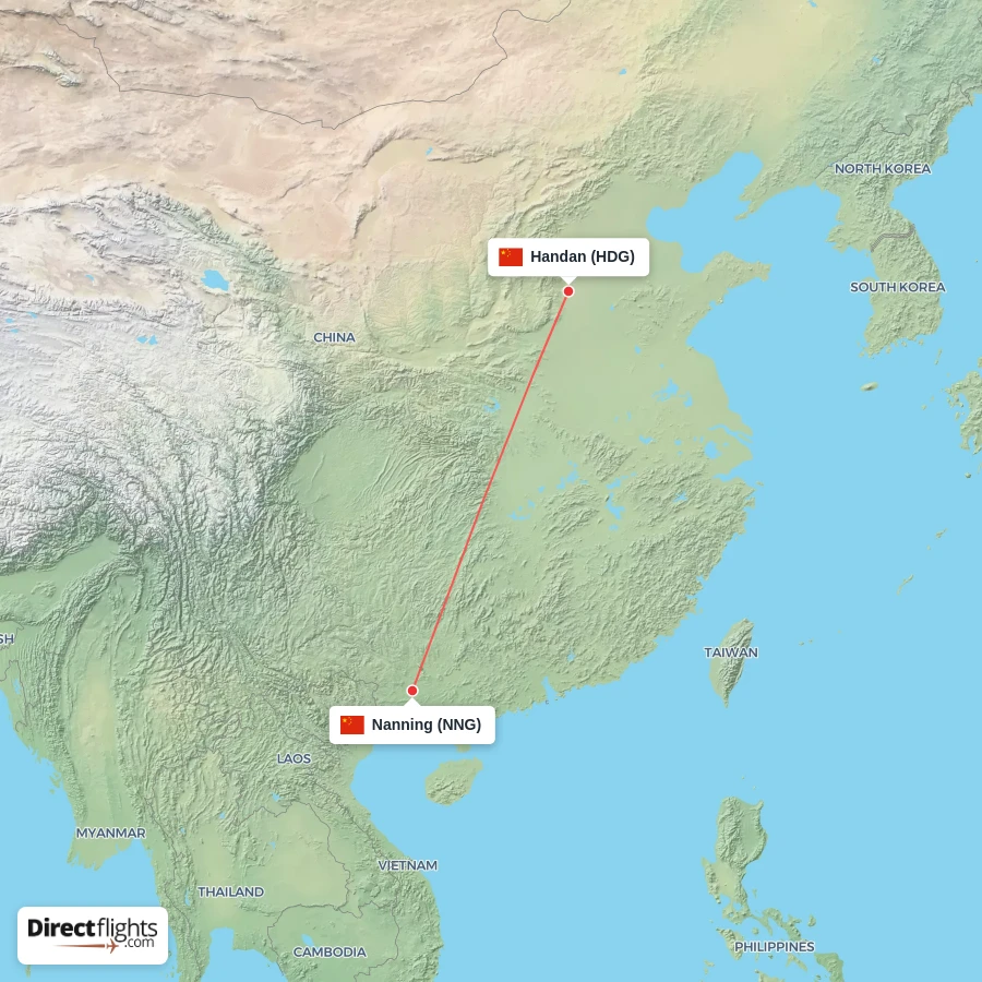 HDG - NNG route map
