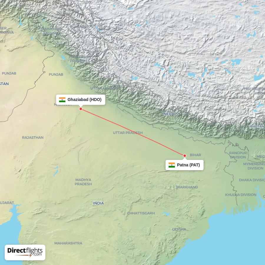 HDO - PAT route map