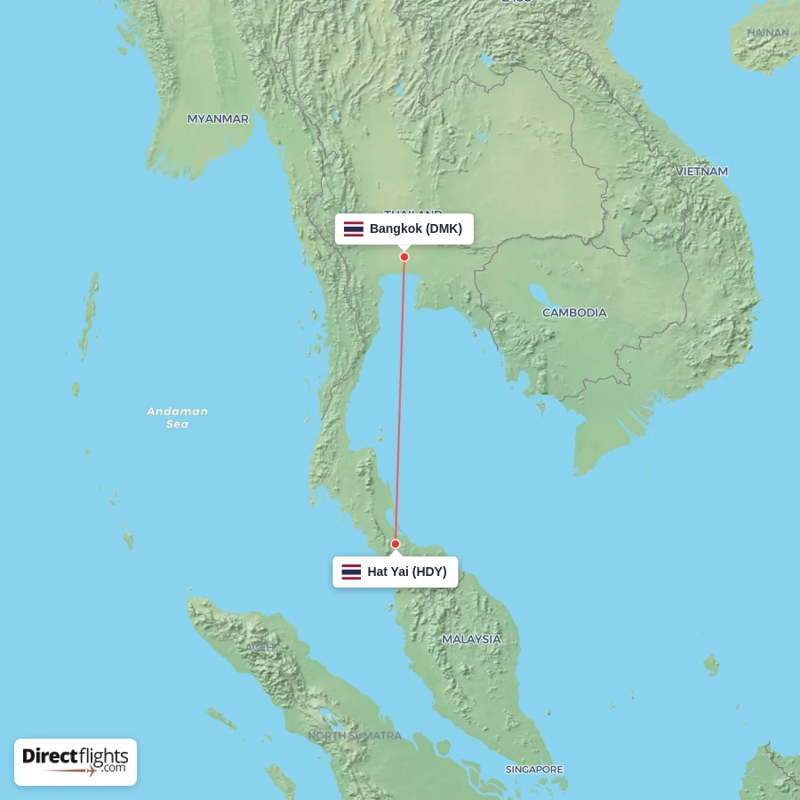 HDY - DMK route map