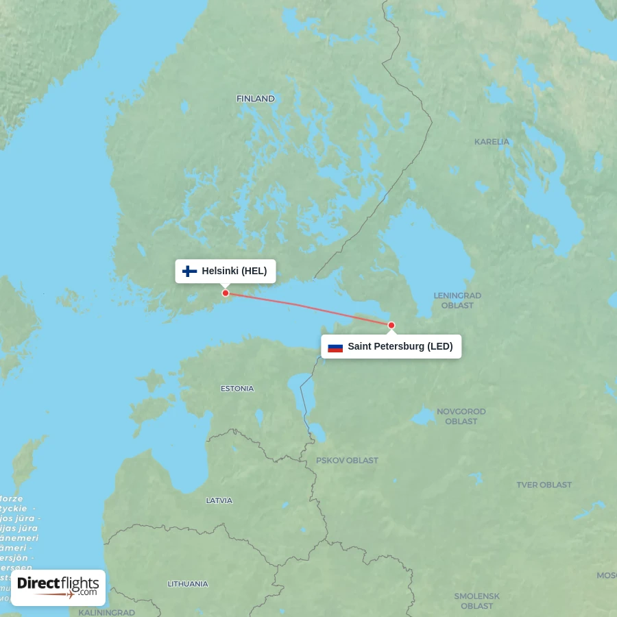 HEL - LED route map