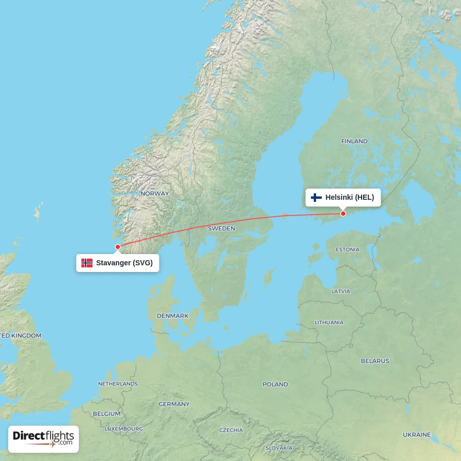 HEL - SVG route map