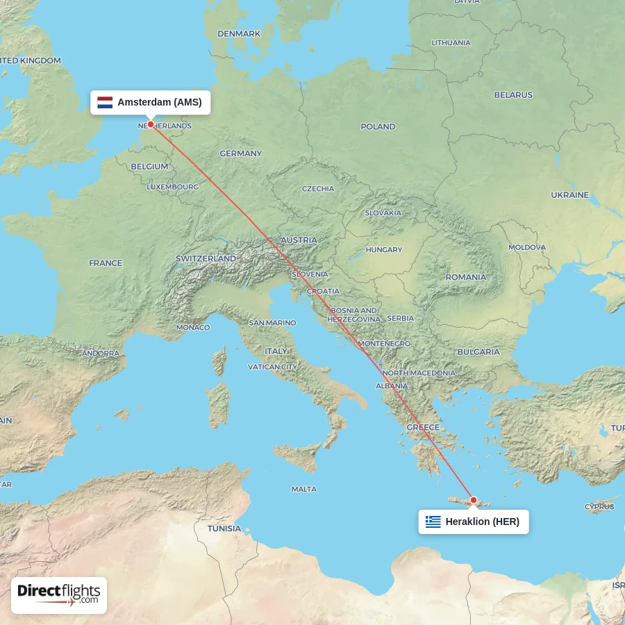 HER - AMS route map