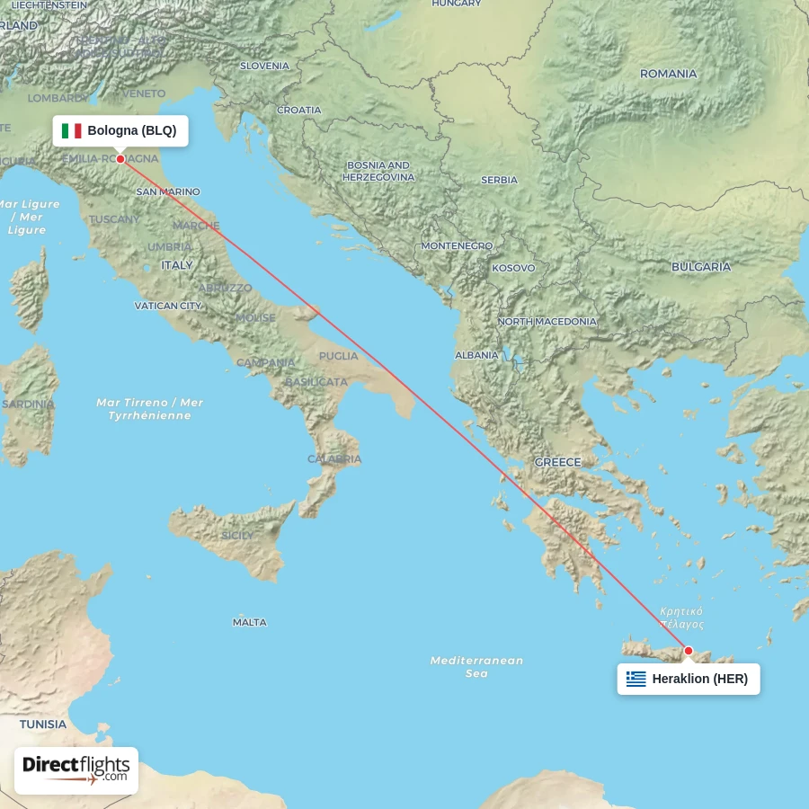 HER - BLQ route map
